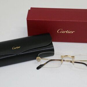 CARTIER CT02590- 002 Gold Rimless Sunglasses
